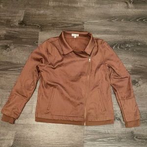 Grace and lace move free leather look Moto jacket